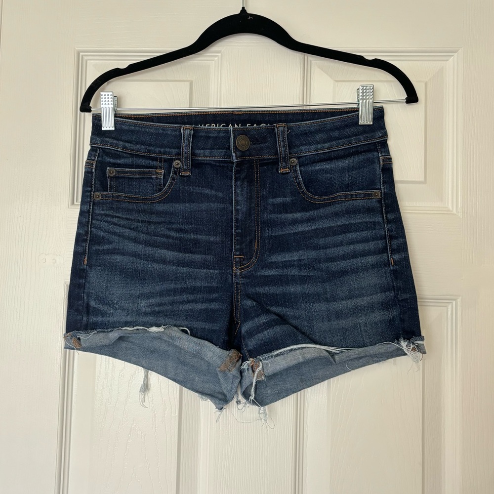 AE High Rise Shortie | 6 | Dark Wash | Stretch Waist | Excellent Condition